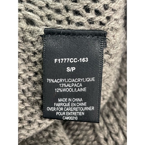 FDJ French Dressing Jeans Gray Alpaca Wool Blend Cardigan Sweater Small Classic - Picture 9 of 10